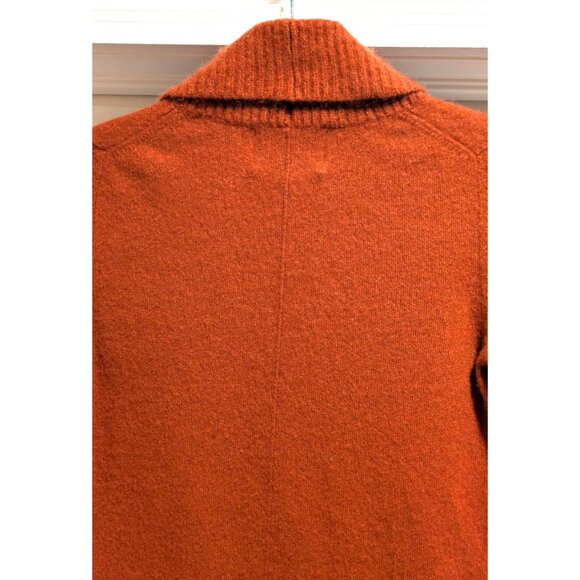 Banana Republic Women 100% Cashmere Shawl Collar Cardigan Medium Showgirl Orange - Picture 7 of 11